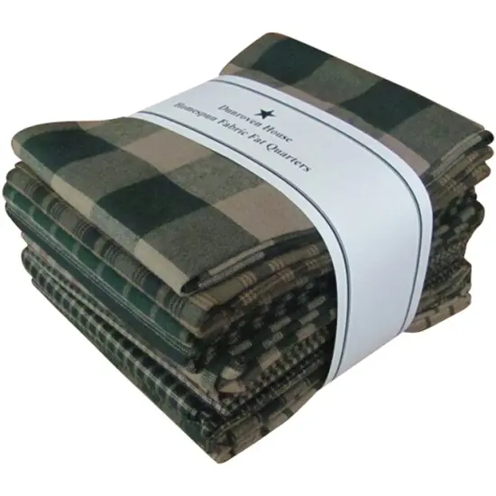Dunroven Homespun 18"X21" Fat Quarters 12pcs-Green {1}
