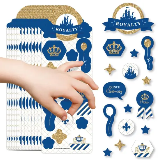 Big Dot of Happiness Royal Prince Charming - Birthday Party Favor Kids Stickers - 16 Sheets - 256 Stickers {1}