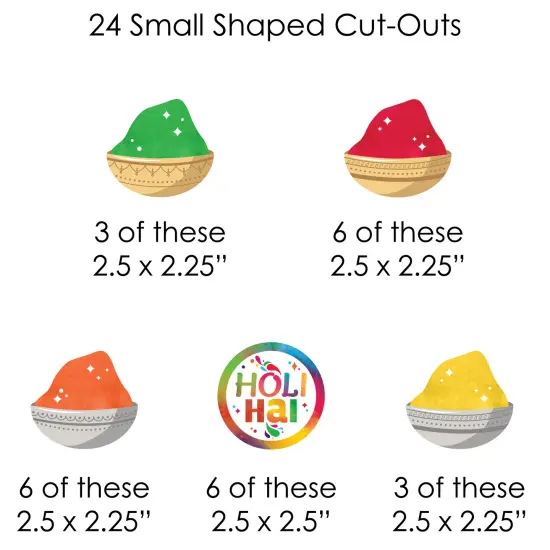 Big Dot of Happiness Holi Hai - Festival of Colors Party DIY Decorations - Clothespin Garland Banner - 44 Pieces {7}