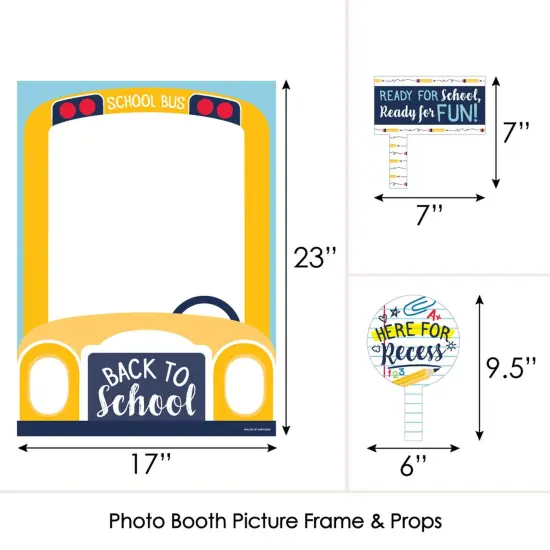 Big Dot of Happiness Back to School - 1st Day of School Classroom Decorations & Selfie Photo Booth Picture Frame & Props - Printed on Sturdy Material {6}