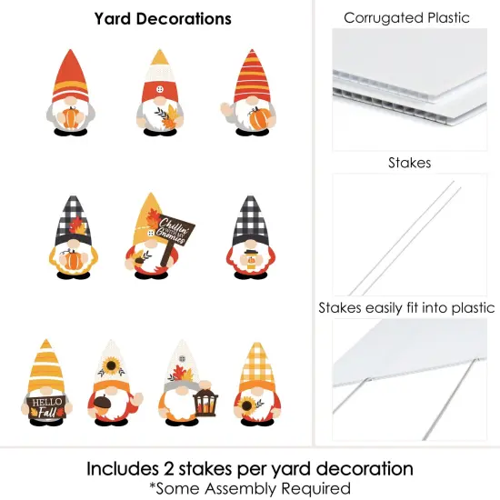 Big Dot of Happiness Fall Gnomes - Gnomes Lawn Decorations - Outdoor Autumn Harvest Party Yard Decorations - 10 Piece {7}