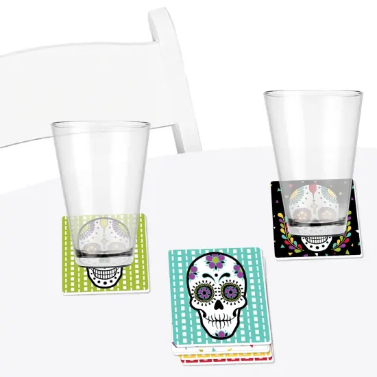 Big Dot of Happiness Day of the Dead - Sugar Skull Party Decorations - Drink Coasters - Set of 6 {4}