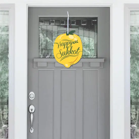 Big Dot of Happiness Sukkot - Hanging Porch Sukkah Holiday Outdoor Decorations - Front Door Decor - 1 Piece Sign {3}