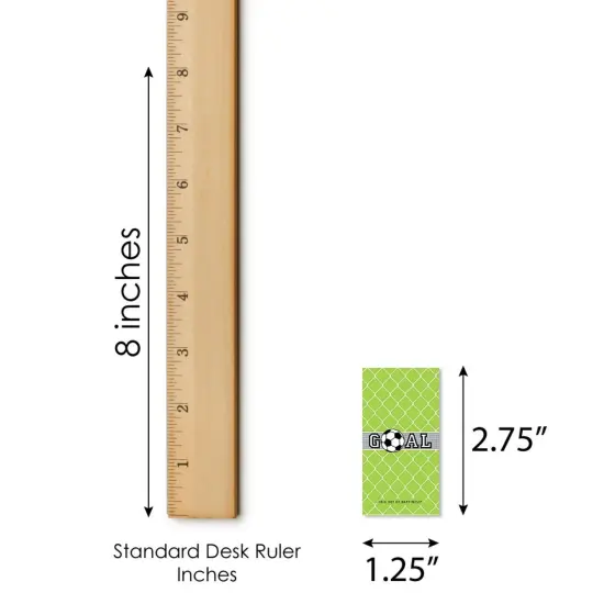 Big Dot of Happiness Goaaal - Soccer - Mini Candy Bar Wrapper Stickers - Baby Shower or Birthday Party Small Favors - 40 Count {6}