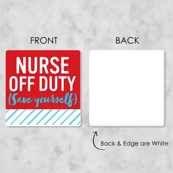 Big Dot of Happiness Thank You Nurses - Funny Nurse Appreciation Week Decorations - Drink Coasters - Set of 6 {7}