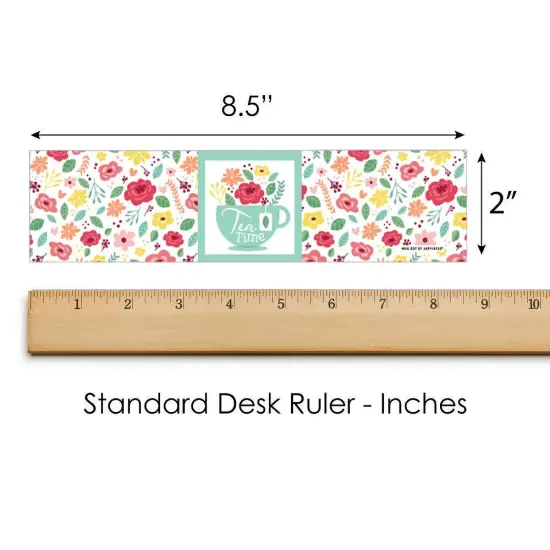 Big Dot of Happiness Floral Let's Par-Tea - Garden Tea Party Water Bottle Sticker Labels - Set of 20 {6}