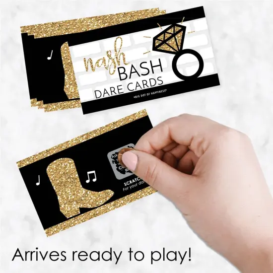 Big Dot of Happiness Nash Bash - Nashville Bachelorette Party Game Scratch Off Dare Cards - 22 Count {3}