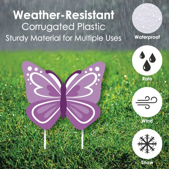 Big Dot of Happiness Beautiful Butterfly - Lawn Decorations - Outdoor Floral Baby Shower or Birthday Party Yard Decorations - 10 Piece {6}