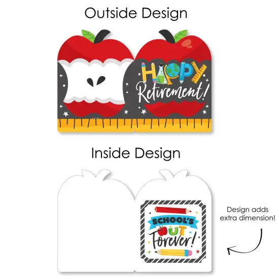 Big Dot of Happiness Teacher Retirement - Congratulations Giant Greeting Card - Big Shaped Jumborific Card {7}