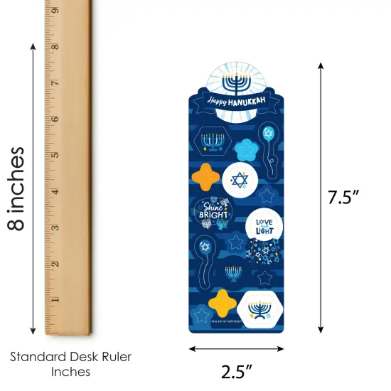 Big Dot of Happiness Hanukkah Menorah - Chanukah Holiday Party Favor Kids Stickers - 16 Sheets - 256 Stickers {4}