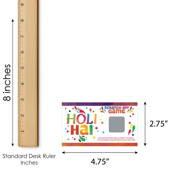Big Dot of Happiness Holi Hai - Festival of Colors Party Game Scratch Off Cards - 22 Count {7}