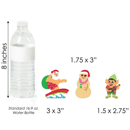 Big Dot of Happiness Tropical Christmas - DIY Shaped Beach Santa Holiday Party Cut-Outs - 24 Count {6}