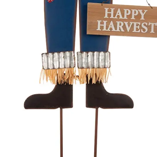 36"H Fall Metal Scarecrow Decorative Garden Stake with Pumpkin Porch Sign for Fall Harvest Wall Decor Standing Sign for Outside, Front Door, Garden, Patio, Thanksgiving Decorations {3}
