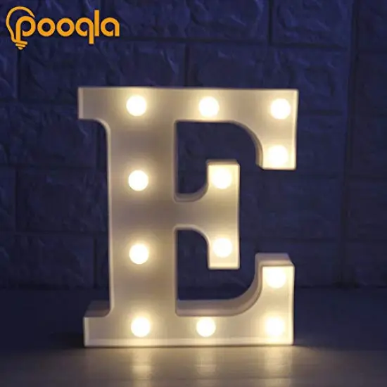 LED Marquee Letter Lights Sign, Light Up Alphabet Letter for Home Party Wedding Decoration E {3}