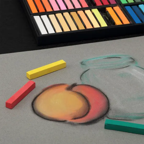 SoHo Urban Artist Slim Soft Pastel Sketch Squares - Richly Pigmented, Vibrant Color Soft Pastels for Artists Professional Pastel Artwork Studies and Sketching - Set of 72 Assorted Chalk Pastels {4}