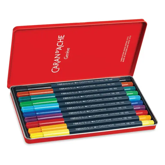 Caran d'Ache Fibralo Brush Markers - Set of 10 {2}
