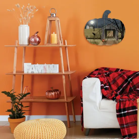 Sleepy Hollow Bridge - By Artisan Billy Jacobs Printed on Wooden Pumpkin Wall Art {3}
