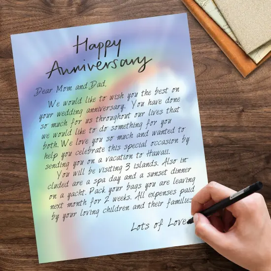 Great Papers! Rainbow Bright 2-Sided 8.5" x 11" Letterhead and #10 Envelope Scenic Stationery Set, 50 Stationery Sheets with 2-sided printing, and 25 Matching #10 Envelopes, Printer compatible {5}