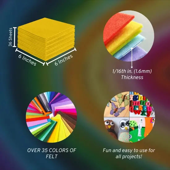 6" x 6" Acrylic Felt Sheets by FabricLA {6}