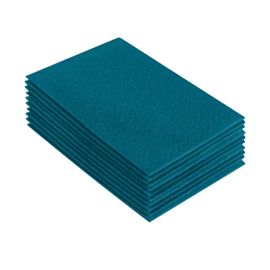 FabricLA Acrylic Felt Sheets for Crafts - Precut 9" X 12" Inches (20 cm X 30 cm) Felt Squares - Use Felt Fabric Craft Sheets for DIY, Costume, and Decoration | Turquoise - 10 Pieces {1}