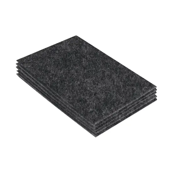 FabricLA Acrylic Felt Sheets for Crafts - Precut 9" X 12" Inches (20 cm X 30 cm) Felt Squares - Use Felt Fabric Craft Sheets for DIY, Hobby, Costume, and Decoration | Charcoal - 5 Pieces {1}