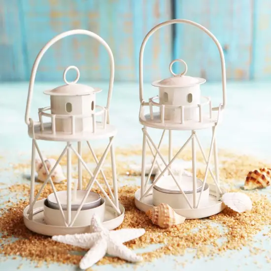Kate Aspen Tea Light Holder - 8PCS - By The Sea Lighthouse Votive Candle Holder, Centerpiece for Wedding Table, Accent Piece, Birthday Party Decor, Bridal Shower & Wedding Favors {2}