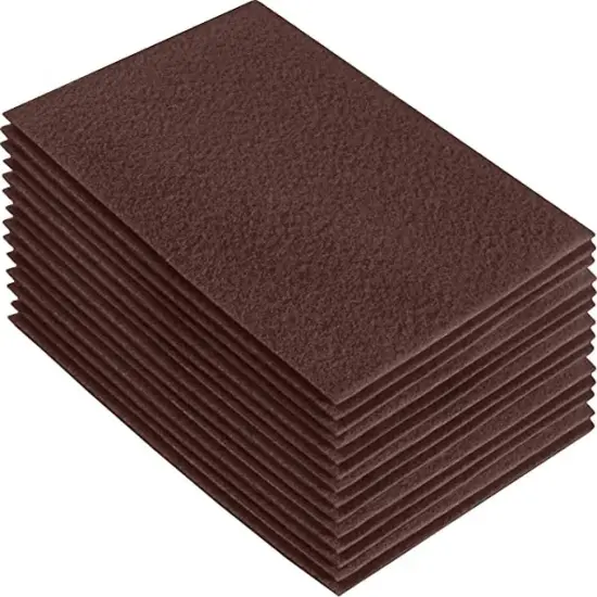 FabricLA Acrylic Felt Sheets for Crafts - Precut 9" X 12" Inches (20 cm X 30 cm) Felt Squares - Use Felt Fabric Craft Sheets for DIY, Hobby, Costume, and Decoration | Brown - 5 Pieces {1}
