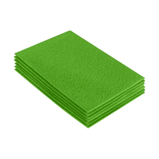 FabricLA Acrylic Felt Sheets for Crafts - Precut 9" X 12" Inches (20 cm X 30 cm) Felt Squares - Use Felt Fabric Craft Sheets for DIY, Costume, and Decoration | Lime - 6 Pieces {1}