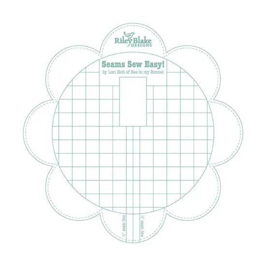 Riley Blake Designs by Lori Holt of Bee in My Bonnet - Seam Guide Blue {5}