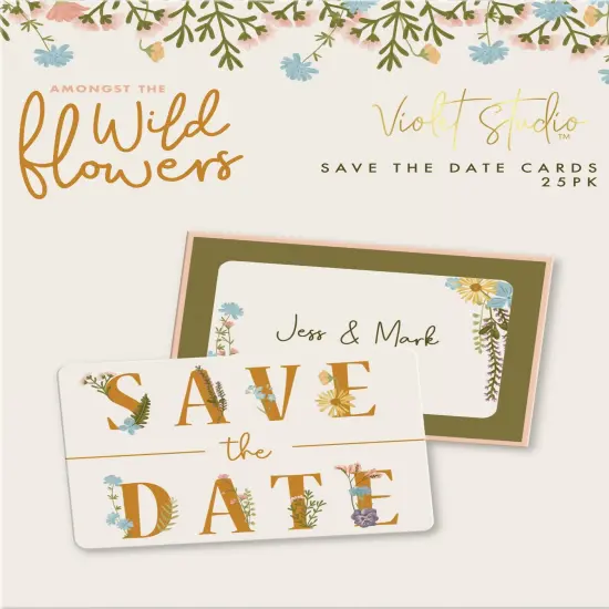 Violet Studio Save The Dates 25/Pkg-Amongst The Wildflowers {1}