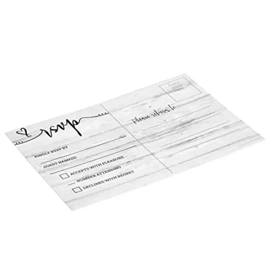 60 Pack RSVP Cards for Wedding, Postcards for Rehearsal Dinner, Bridal Shower, Birthday Party (4x6 in) {5}