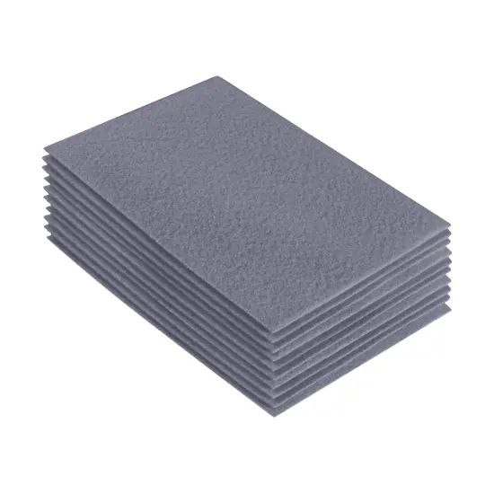 FabricLA Acrylic Felt Sheets for Crafts - Precut 9" X 12" Inches (20 cm X 30 cm) Felt Squares - Use Felt Fabric Craft Sheets for DIY, Hobby, Costume, and Decoration | Grey - 10 Pieces {1}
