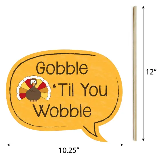 Big Dot of Happiness Give Thanks - Thanksgiving Party Photo Booth Props Kit - 20 Count {7}