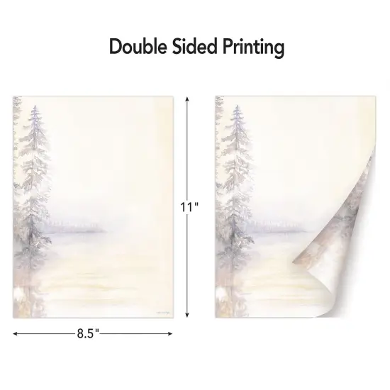Great Papers!Morning Mist 2-Sided 8.5" x 11" Letterhead and #10 Envelope Scenic Stationery Set, 50 Stationery Sheets with 2-sided printing, and 25 Matching #10 Envelopes, Printer compatible {2}