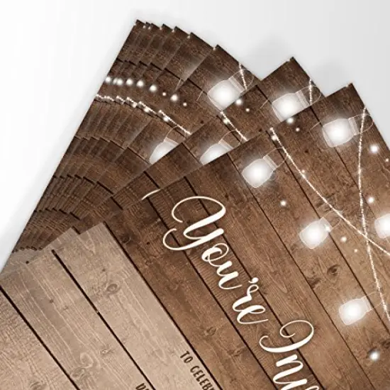 Fill-in Invitations and Envelopes, Rustic, Set of 25 {2}