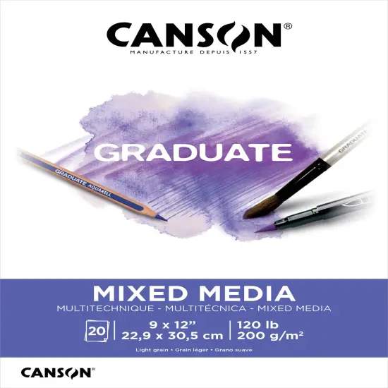 Canson Graduate Series Mixed Media Pad 9"X12"-20 Sheets {1}