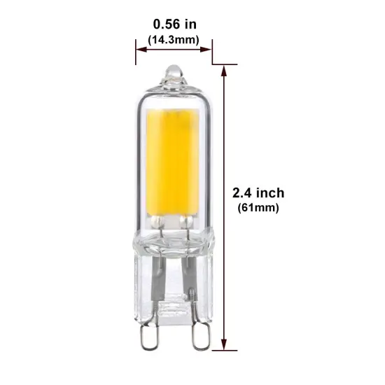 4W LED G9 Base Dimmable 370Lm 120V 6500K Daylight Bulb {2}