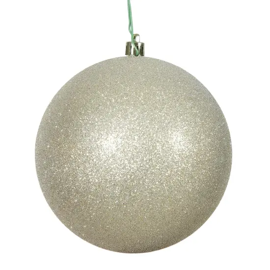 Vickerman 12 in. Champagne Glitter Ball Christmas Ornament {1}