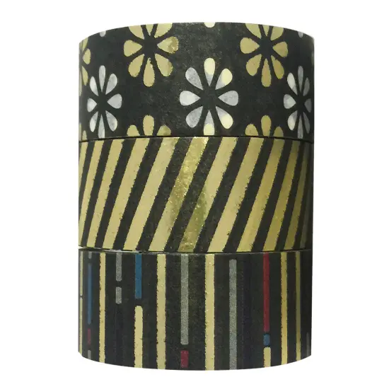 Wrapables Washi Masking Tape (Set of 3) Night Bloom {2}