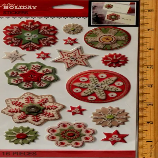 Jolee's Boutique Holiday Snowflakes Epoxy Dimensional Stickers Embellishments {1}