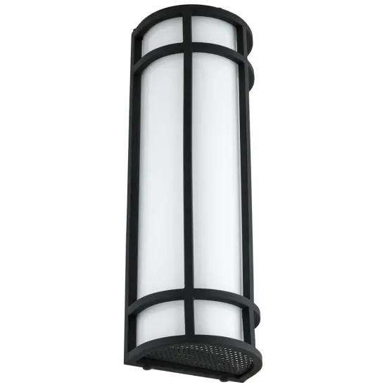 Sunlite 18-in CCT Tunable Outdoor Decorative Wall Sconce 100-277v Black finish {1}