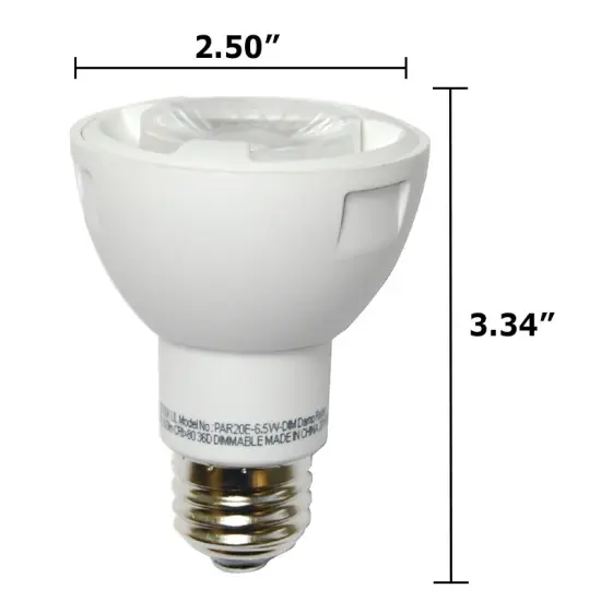 High Quality LED 6.5W 3000K 550 Lumens PAR20 Waterproof Dimmable Warm White Bulb 50w Equiv. {4}
