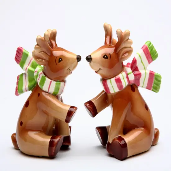 Ceramic Christmas Reindeer Salt & Pepper Shakers, Home Décor, Gift for Her, Gift for Mom, Kitchen Décor, Christmas Décor {3}