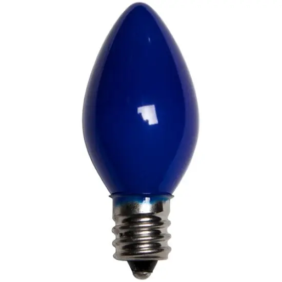 25 Bulbs - C7 Opaque Blue, 5 Watt lamp {1}