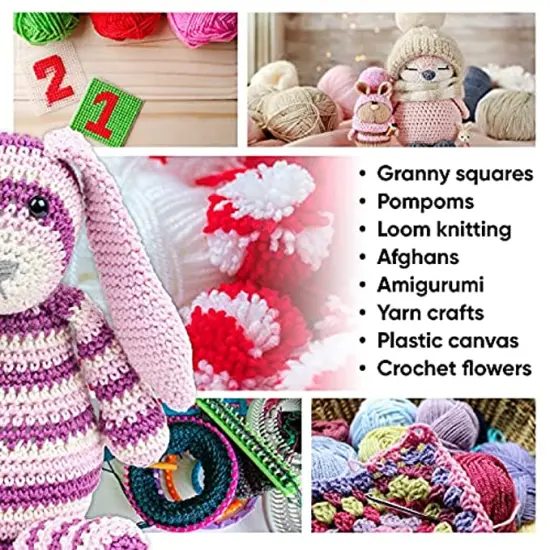 CRAFTISS 12x50g Acrylic Yarn Skeins - 1300 Yards of Soft Yarn for Crocheting and {6}