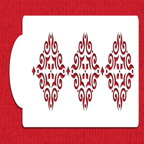 Mexican Tile Cake Stencil Tier #2 | C542 by Designer Stencils | Stencils for Royal Icing, Airbrush, Dusting Powder | {4}