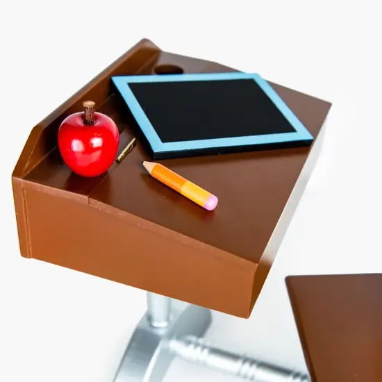 The Queen's Treasures 18 Inch Doll 1940&rsquo;s Wood School Desk and Accessories {4}