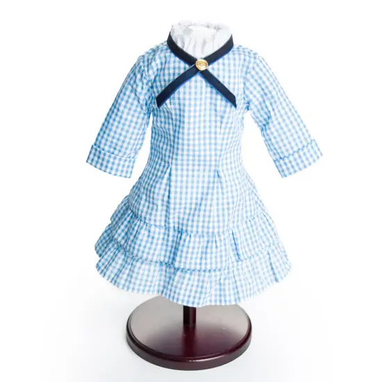 The Queen's Treasures 18 Inch Doll Clothes Mary Ingalls Blue Check Dress {4}