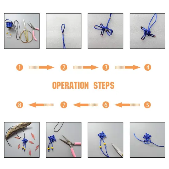 100 Yards 2mm Satin Rattail Cord Nylon String Trim Silk Cord Beading String for Friendship Bracelet Necklace Chinese Knot Macram&eacute; Trim Dream Catchers Braid Hair 10 Color {4}