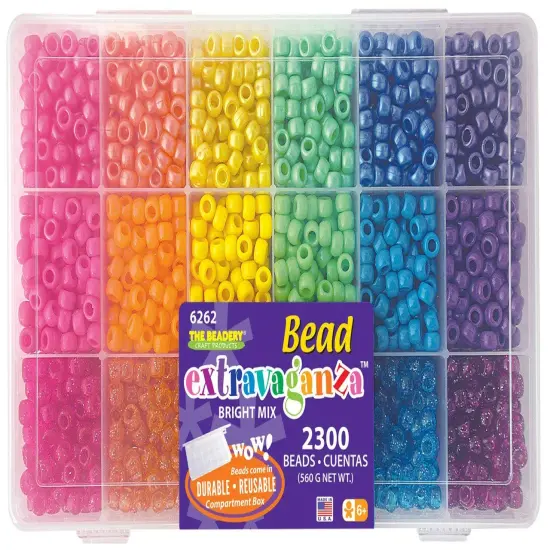 Approximately 2300 Pieces The Sparkles Pony Bead Box {2}